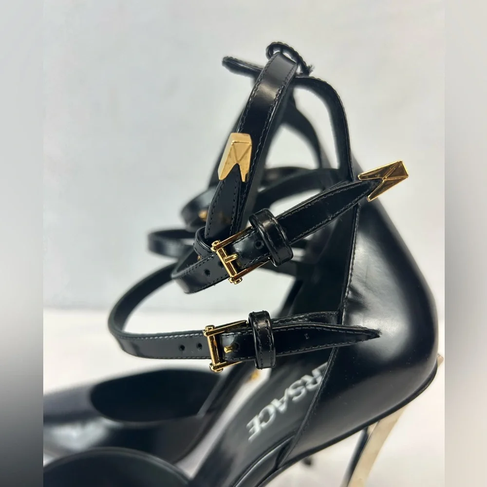 VERSACE
Leather Ankle Strap Pumps - Picture 4 of 9